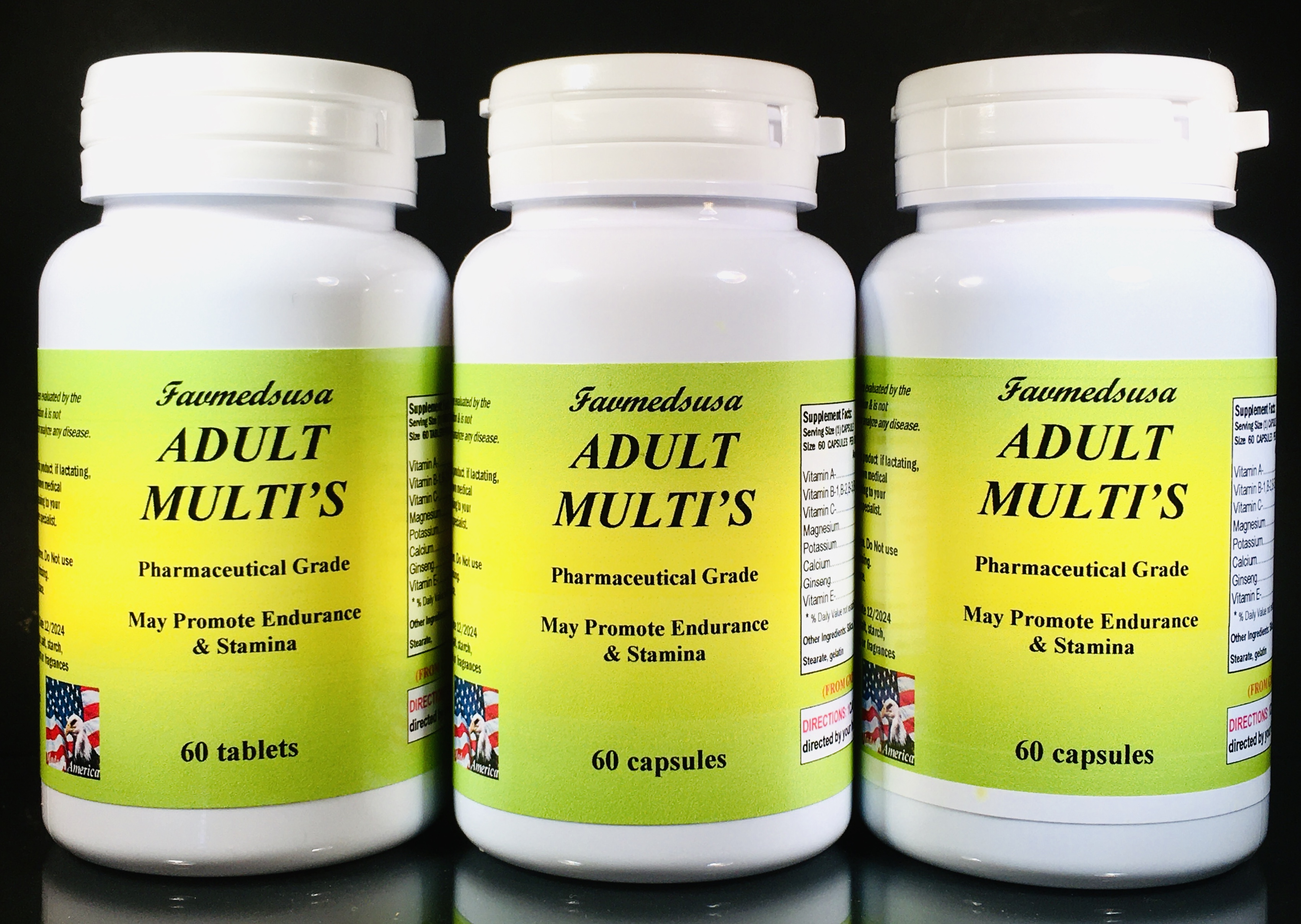 Adult Multi-vitamins - 180 (3x60) capsules